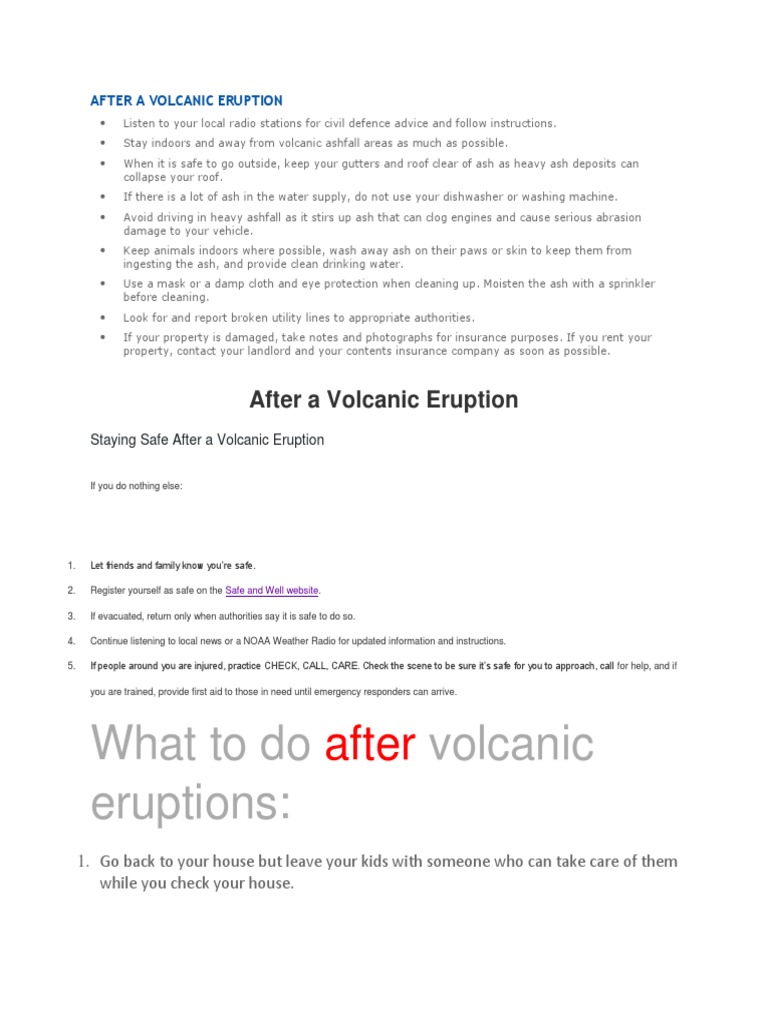 After A Volcanic Eruption PDF