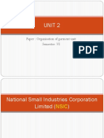 Unit 2: Paper: Organisation of Garment Unit Semester:VI