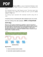 ASK or Amplitude Shift Key