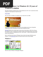 From Windows 1 To Windows 10