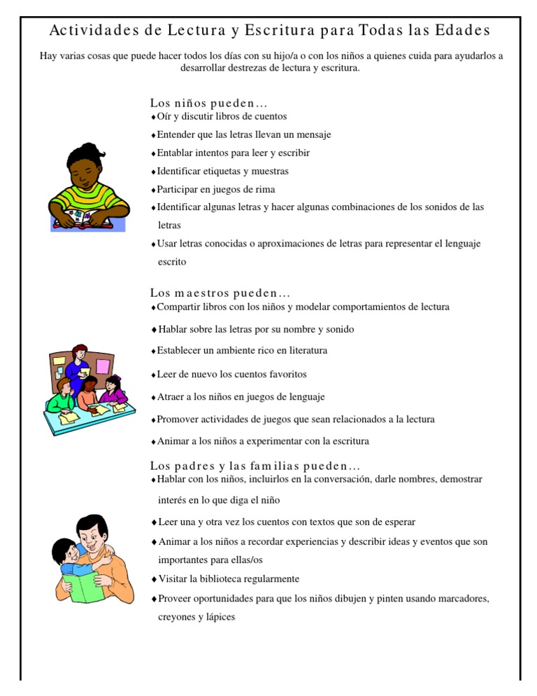 Actividades de Lectura y Escritura Infantil | PDF | Artes del Lenguaje ...