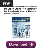 Operations Management Processes and Supp