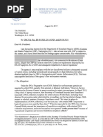 Office of Special Counsel letter to the White House on CBP