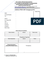 Formulir Pendaftaran Pbak Iain Tulungagung 2019