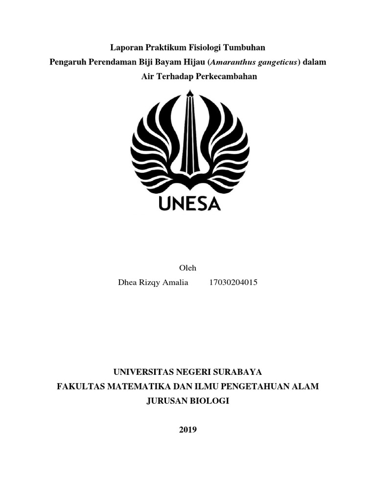 Laporan Praktikum Fisiologi Tumbuhan