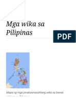 Mga Wika Sa Pilipinas - Wikipedia, Ang Malayang Ensiklopedya