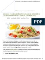 Molhos e Condimentos Para Massas_ 10 Receitas Vegetarianas Para Cozinhar Em 5 Minutos - GreenMe.com.Br