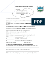 Connectors of Addition and Contrast