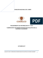 Compraventa, Requerimiento de Información, Codelco