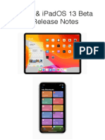 IOS 13 & IPadOS 13 Beta 8 Release Notes