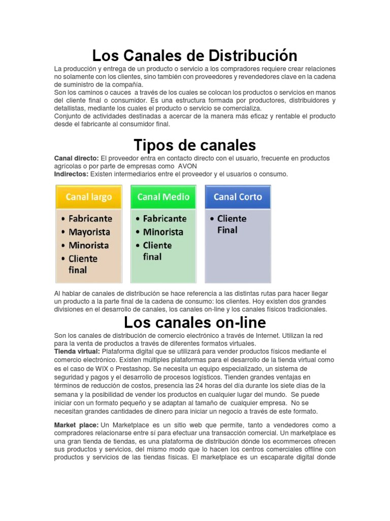 Los Canales de Distribución | PDF | Comercialización de niveles ...