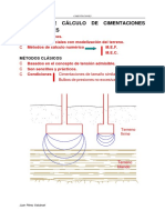 Cimentaciones - Métodos de Cálculo de Cimentaciones Superficiales