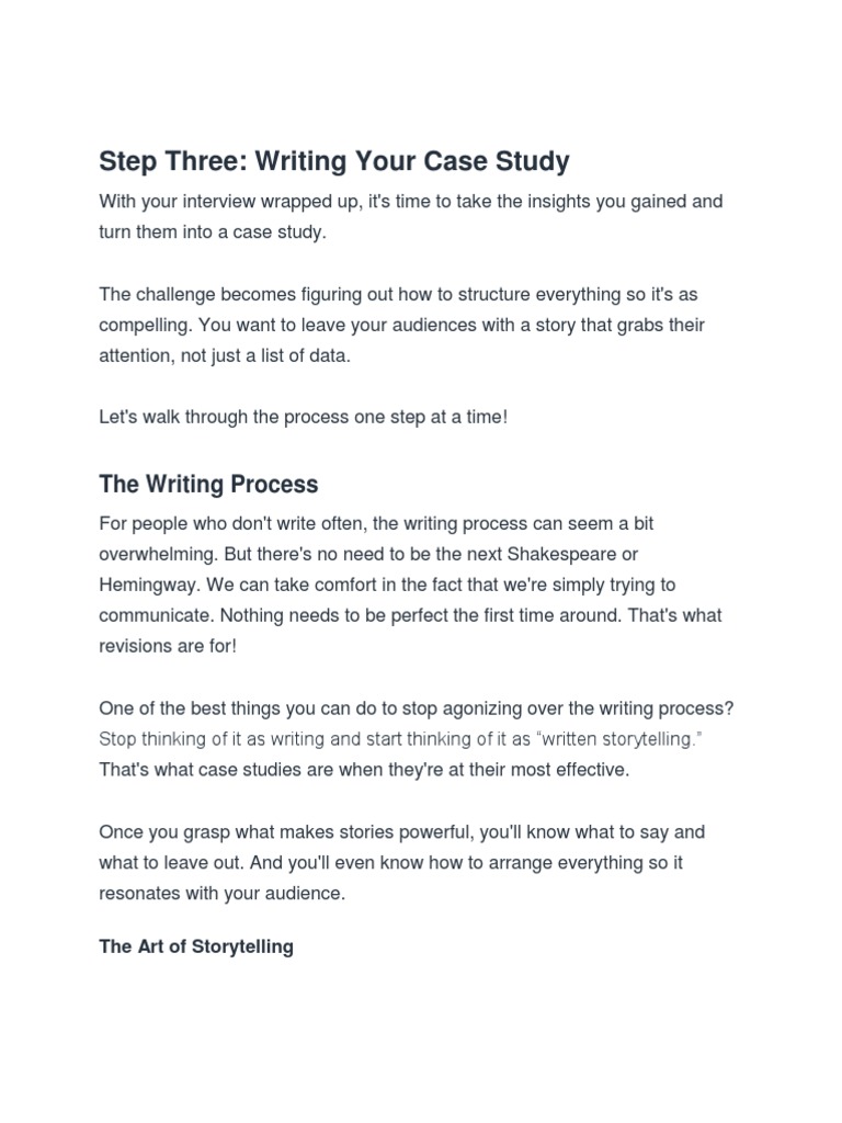 how to write case study of a person