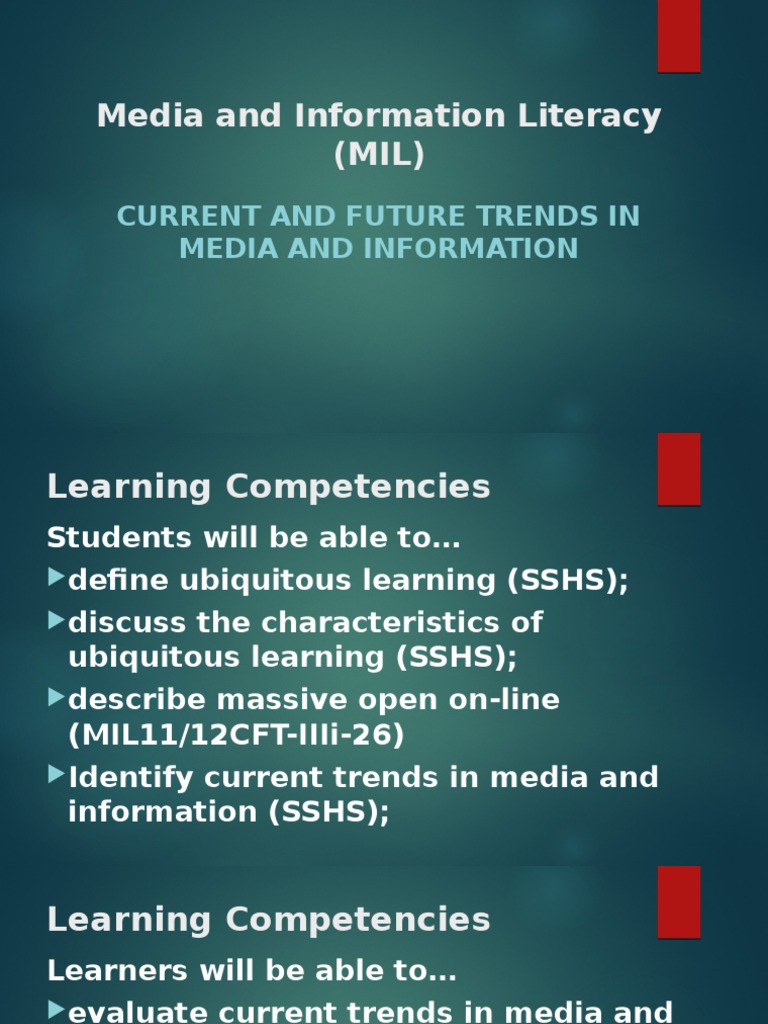 Trends in Media and Information Literacy | PDF | Educational Technology ...