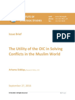 OIC in Solving Conflicts in Muslim World