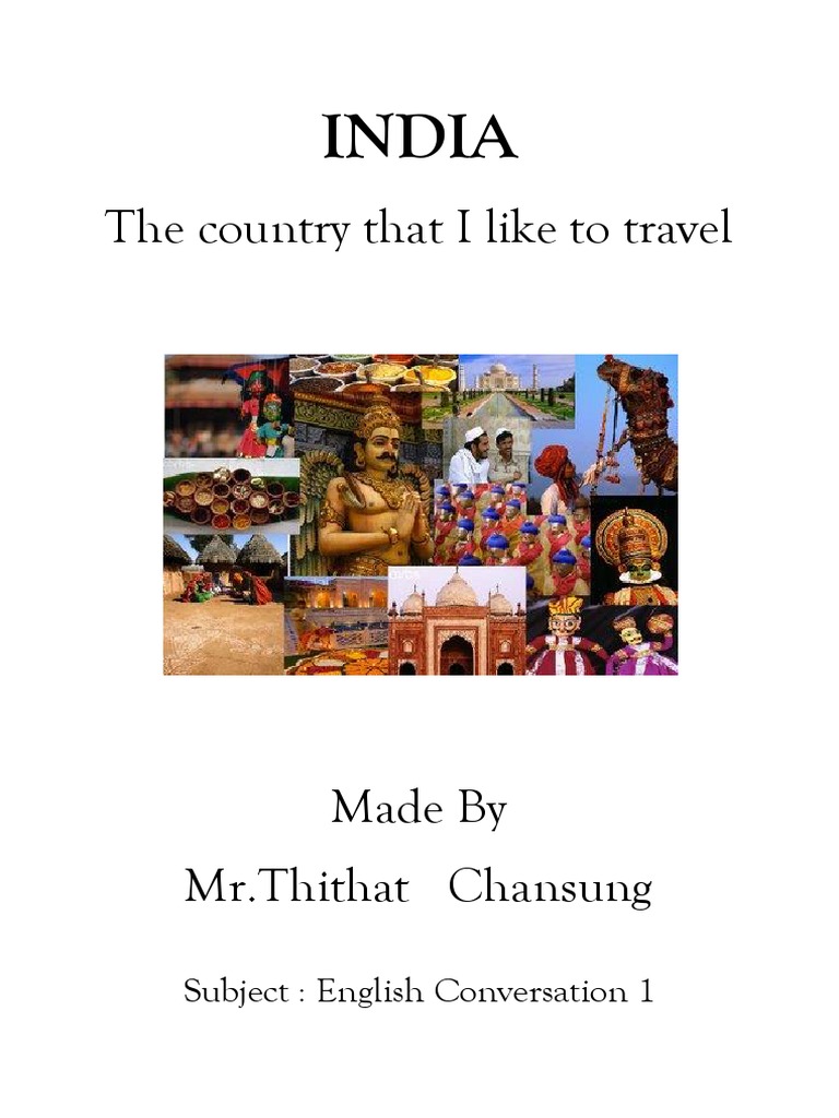 The Country That I Like To Travel India Pdf