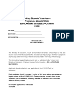 Emancipation Scholarship Application Form 2019 PDF