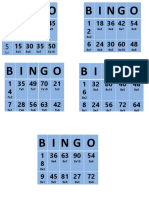 Tablas de Multiplicar Bingo
