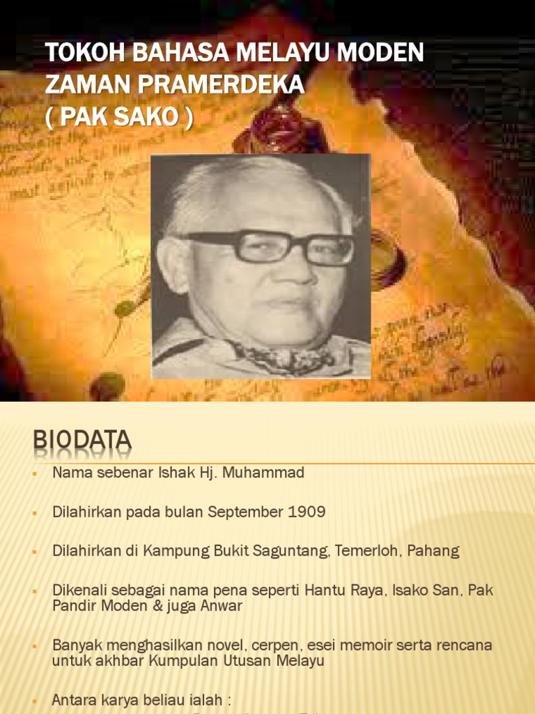 Psp Tokoh Bahasa Melayu Moden Zaman Pramerdeka Pdf