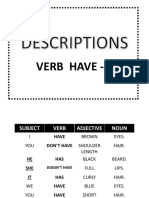 Verb Have - Be