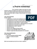 Prairie Homestead Performance Task