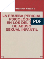 Macuran Nodarse G - La Prueba Pericial Psicológica en Los Delitos de Abuso Sexual Infantil