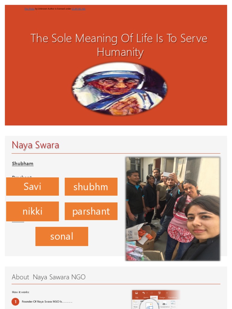 The Sole Meaning of Life Is To PDF Microsoft Power Point