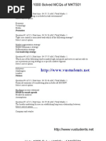 Download Upto 1000 Solved MCQs of MKT501 Marketing Management Wwwvustudents by Lyla Abbas Khan SN42269585 doc pdf