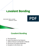 Covalent Bonding: Discussant: Emy G. Lazatin Jennylyn T. Canlas