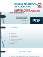 Yacimientos epitermales baja sulfuración Perú (YEBSP