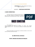 Constancia de Estudios PDF