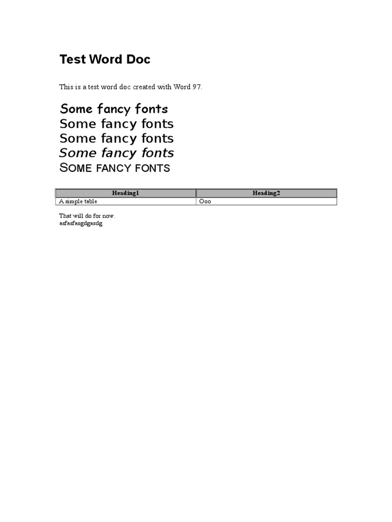 Test Word Document Download