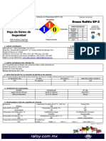 Símbolo de Peligrosidad NFPA 704 y Hoja de Datos de Seguridad para Grasa Ralitio EP-2