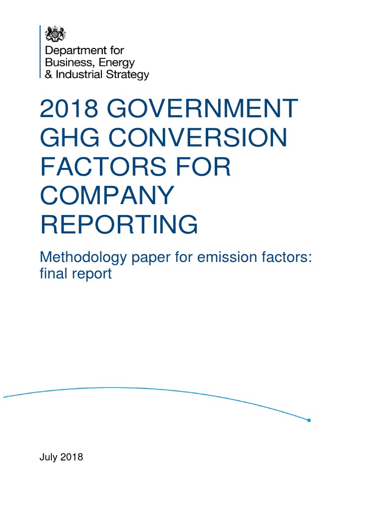 DEFRA 2018 Methodology Paper Download Free PDF Greenhouse Gas