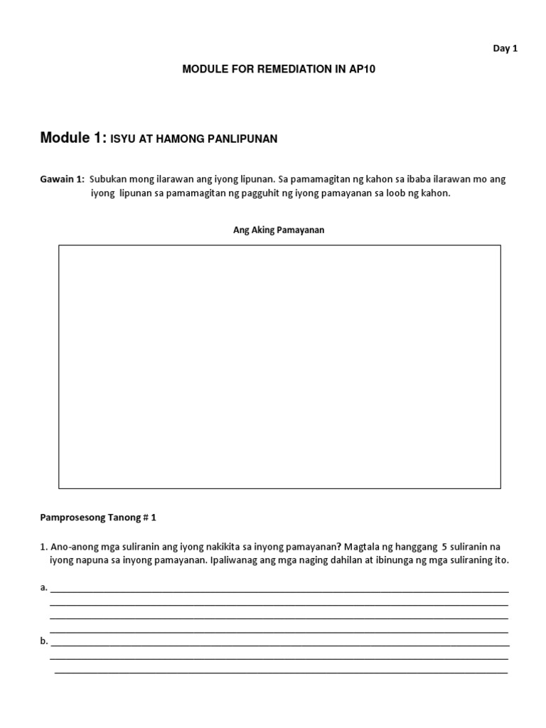 Activity Module AP10 - For Remedial | PDF