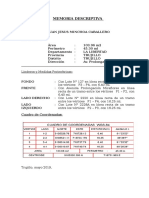 Memoria Descriptiva Predios Rurales