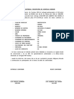 Acta de Entrega y Recepción de Vehículo Menor