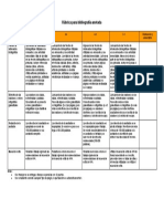 Rúbrica Para Bibliografía Anotada