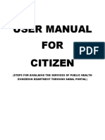 USER MANUAL For New Connection For Water and Sewer