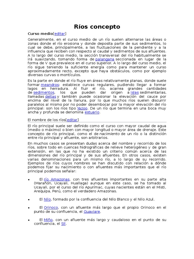 Ríos Concepto | PDF | Río | Agua y política