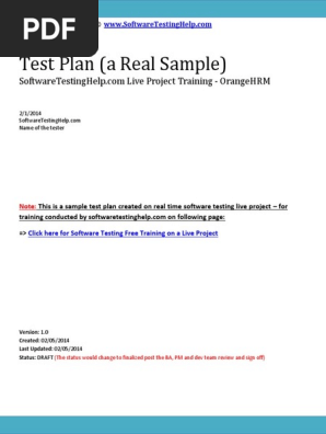 Test Plan
