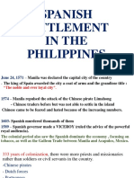 Spanish Settlement in The Philippines