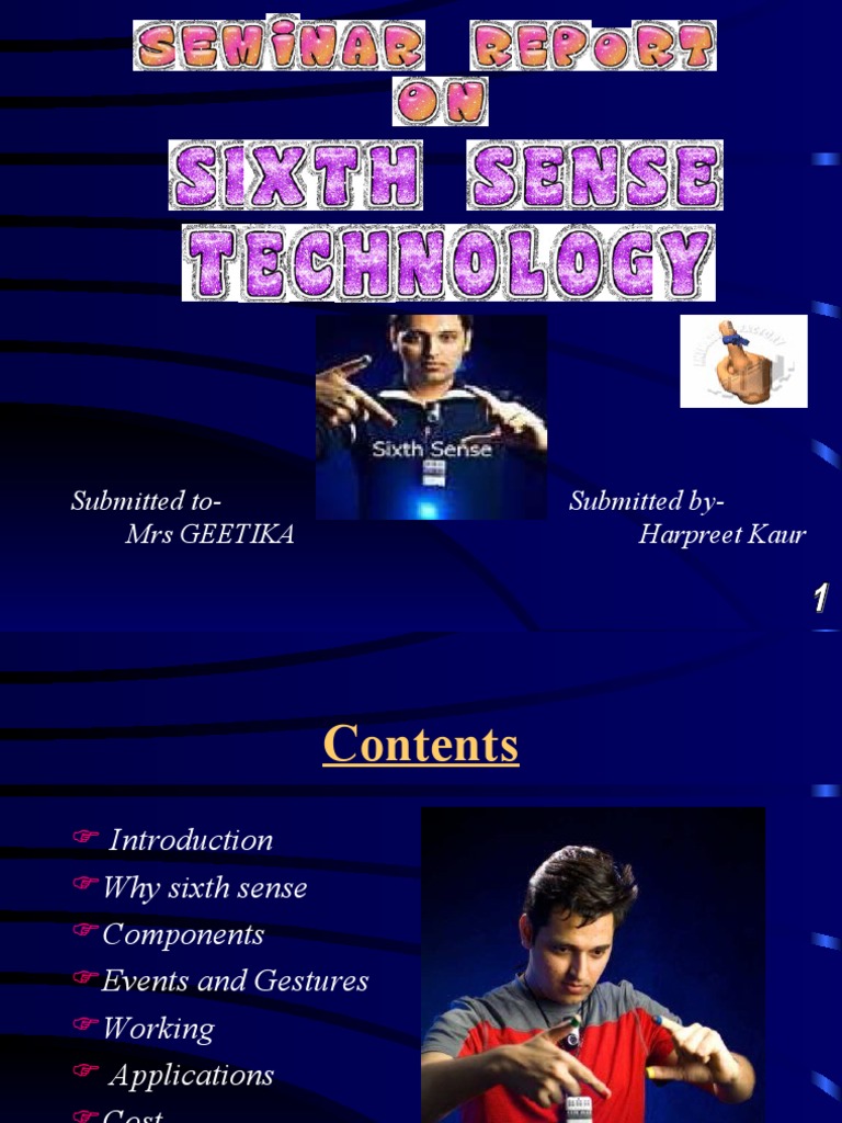 Sixth Sense Technology PDF Wearable Technology Smartphone