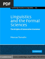 (Cambridge Studies in Linguistics) Marcus Tomalin - Linguistics and The Formal Sciences - The Origins of Generative Grammar-Cambridge University Press (2006)