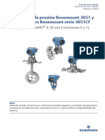 Manuals Guides Transmisor de Presión Rosemount 3051 y Caudalímetros Rosemount Serie 3051cf Es 89250