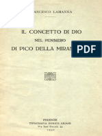 Concetto de Dio Nel Pensiero de Pico Della Mirandola