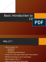 Basic Introduction to C# 