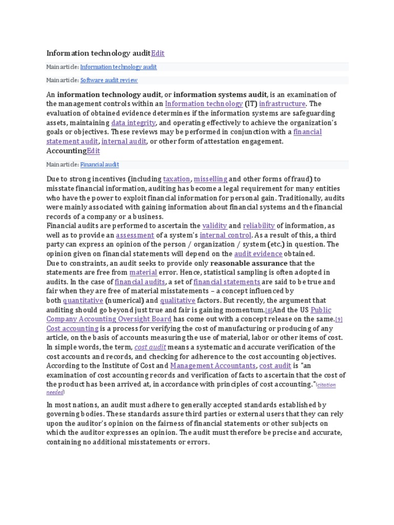 IT Audit: Ensuring Data Integrity | PDF | Audit | Business
