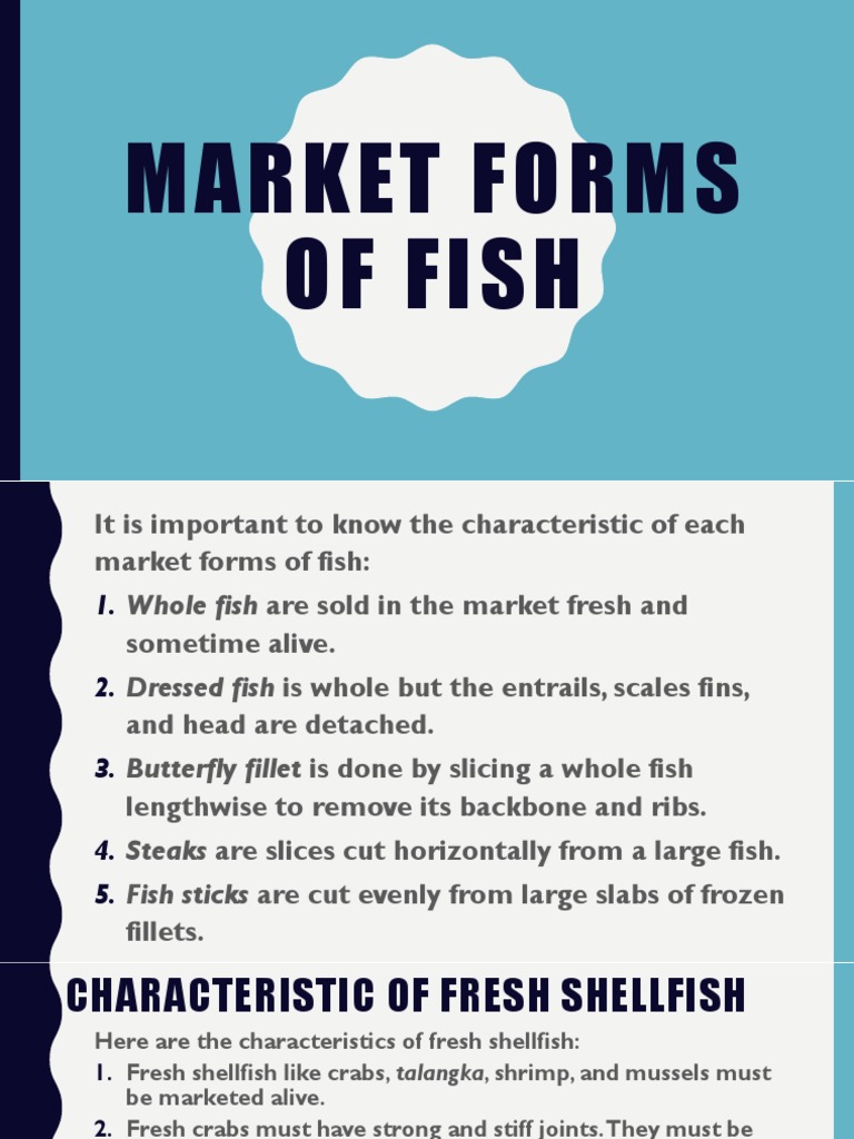 Market Forms of Fish and Shellfish | PDF