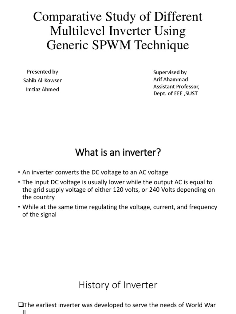 Multilevel Inverter Study with SPWM | PDF | Power Inverter | Electricity